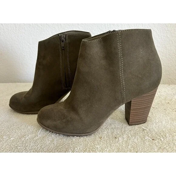 Old Navy Shoes Old Navy Womens Ankle High Heel Boots Sage